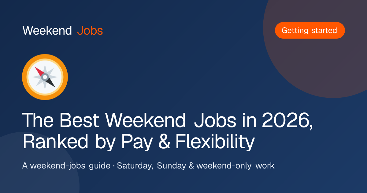 The Best Weekend Jobs in 2026, Ranked by Pay & Flexibility — Weekend Jobs guide